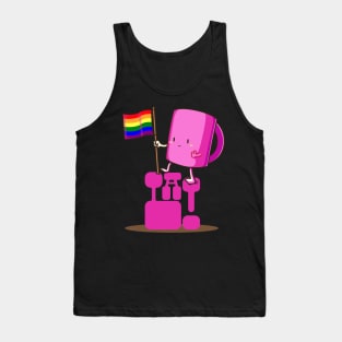 The Pink Palace - Coffee Lovers - La! Gay Pride Flag Mug Tank Top